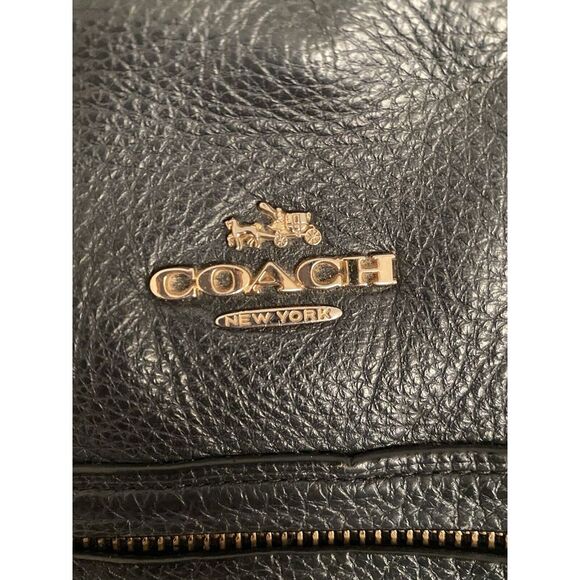 Coach Pebbled Leather Taylor Large Tote Black Shoulder Handbag No F1781-38312 01 - Picture 3 of 16